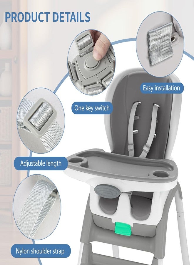 Runhike Adjustable High Chair Straps Replacement Compatible with Ingenuity for Most for Most 5 Point High Chairs,Secure Buckle,1PC - Image 2